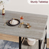 3-Piece Bar Table Set w/ Storage Shelf and 2 Stool Chair for Dining Room Kitchen