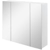 kleankin Bathroom Mirror Cabinet Wall Mount Storage organiser w/ Door, White