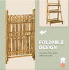Wooden Plant Stand Outdoor Garden Display Shelving Unit Folding Flowe Pot Rack
