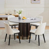 2-Pack Ergonomic Upholstered Dining Chair, Modern Wood Frame, 250 lb Load