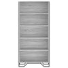Book Cabinet Grey Sonoma 80x31x169 Engineered wood Q1C4