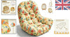 Egg Swing Chair Cushion Waterproof 120x84x18cm Patio Hanging Basket Cushion D...