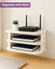 Media Shelf Floating Wall Mount Sky Box Game Console TV DVD Player White Shelve