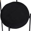 Dining Chairs Set of 4, with Rattan Backrest, Padded Seat & Metal Legs, Black