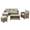 Garden Furniture Set London Rattan Corner Sofa Table Chairs Beige UK Stock