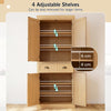 Freestanding Kitchen Accent Storage Cabinet w/Adjustable Shelves