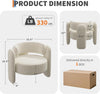 Oversized Barrel Accent Chair Modern Chenille Armchair for Living Room Home