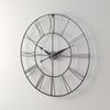 80CM Large Skeleton Metal Roman Wall Clock Big Numerals Giant Open Round Face