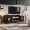 Industrial TV Stand with Charging Stati Entertainment Unit for TVs up to 65"