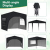 Pop Up Gazebo 3X3M Awning Canopy Party Tent Marquee 4 Sides Garden Outdoor Black