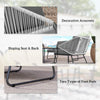 Four-Piece Rattan Strong Panel Outdoor Sofa Set - Grey