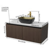 1000x500mm Bathroom Furniture Vanity Unit Basin Sink Storage Cabinet Soft Close