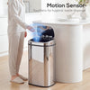 68L Sensor Dustbin Stainless Steel Automatic Kitchen Waste Bin Silver