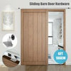 6.1FT Sliding Rail Barn Door Hardware Steel Roller Closet Track System Home Kit