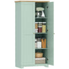 HOMCOM 172cm Wooden Storage Cabinet Cupboard With 4 Shelves Light Green