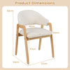 COSTWAY Modern Dining Chair Set of 2 Kitchen Chair w/Padded Seat