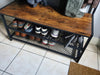Large Rustic Coat Rack With Seat Entryway Shoe Rack Hall Tree Shoe Bench Shelves