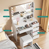 Dressing Table With 5 Drawers LED Mirror Set Makeup Desk Vanity Table Mvjqzzeokp