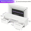 TV Stand Modern High Gloss Doors Entertainment Unit Cabinet With RGB LED Li