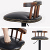 2PCS Metal Base & Gas Lift Faux Leather Kitchen Breakfast Bar Cafe Stools Swivel