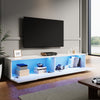 160cm High Gloss White Floating TV Stand Unit Cabinet Wall Mounted Storage Door