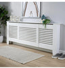 Extending Adjustable White Radiator Cover Wooden MDF Wall Cabinet Slatted Grill