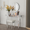 Dressing Table Silver Glass Entrance Table Mirrored Vanity Console Desk Dresser