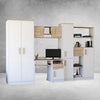 Macius Kids Bedroom Set – Wardrobe, Desk, Bookcase & Storage Shelf White