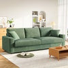 3/4 Seater Corduroy Sofa Jumbo Cord Modern Sofa Couch Seats with 2 Pillows Soft