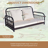 2 Person Outdoor Hanging Swing with Cushions Wicker Porch Chair White