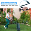 48L Steel Garden Lawn Roller Water Sand Filled Outdoor Grass Roller w/Drain Plug