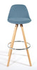 Bar Stools Kitchen Breakfast Chairs Dining Modern Wooden Velvet | Set of 2