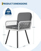 4 pcs Patio Garden Dining Chair with Cushion Metal Frame Rattan Wicker Armchair