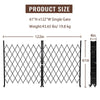 Double Folding Security Gate Folding Door Gate 122"W x 61"H Scissor Gate