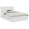 Bed Frame with Headboard White 150 x 200 cm Solid Pine Wood