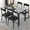Dining Table Set with 2/4 Chairs, Modern Design for Kitchen, Home, Patio, Garden