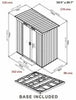 Metal Garden Shed 6 X 4, 8 X 4, 8 X 6, 10 X 8 Garden Storage WITH FREE BASE New