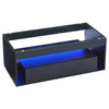 Black Coffee Table with LED Lights, 2 Storage Drawers & Glass Top, Centre Table