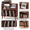 Large Vinyl Record Stand with Storage Shelf Holds Up to 300 Albums