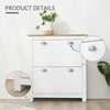 Narrow Shoe Cabinet Hallway Modern Cupboard Storage Flip Drawer Doors Shelf Unit