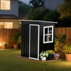 5x3FT Metal Shed Garden Storage Garden Shed Waterproof Galvanized Steel w/Window