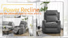 Electric Armchair, Fabric Recliner Chair with USB Port, Charcoal Grey