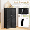 41” Tall Pantry Cabinet Kitchen Storage Cabinet with Doors-Black