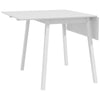 Extendable Kitchen Table for 2-4, Folding Drop Leaf Dining Table, White