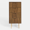 OHS Ribbed Bedside Table Cabinet 3/4/5/6 Draw Nightstand Side Board