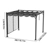 3 x 2.8m Pergola with Retractable Roof & Hollow Shade Garden Canopy Patio Gazebo