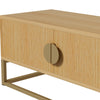 180cm TV Media Stand Unit w/ Wood Grain, 4 Cabinet Doors & Semi-Circular Handles