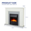 Freestanding Electric Fireplace Suite - Bempton Suite