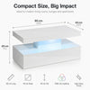 White Gloss Coffee Table with LED Lights – 90cm Modern Living Room Table