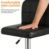Black Faux Leather Bar Stools Set of 2, Height Adjustable Swivel for Kitchen UK